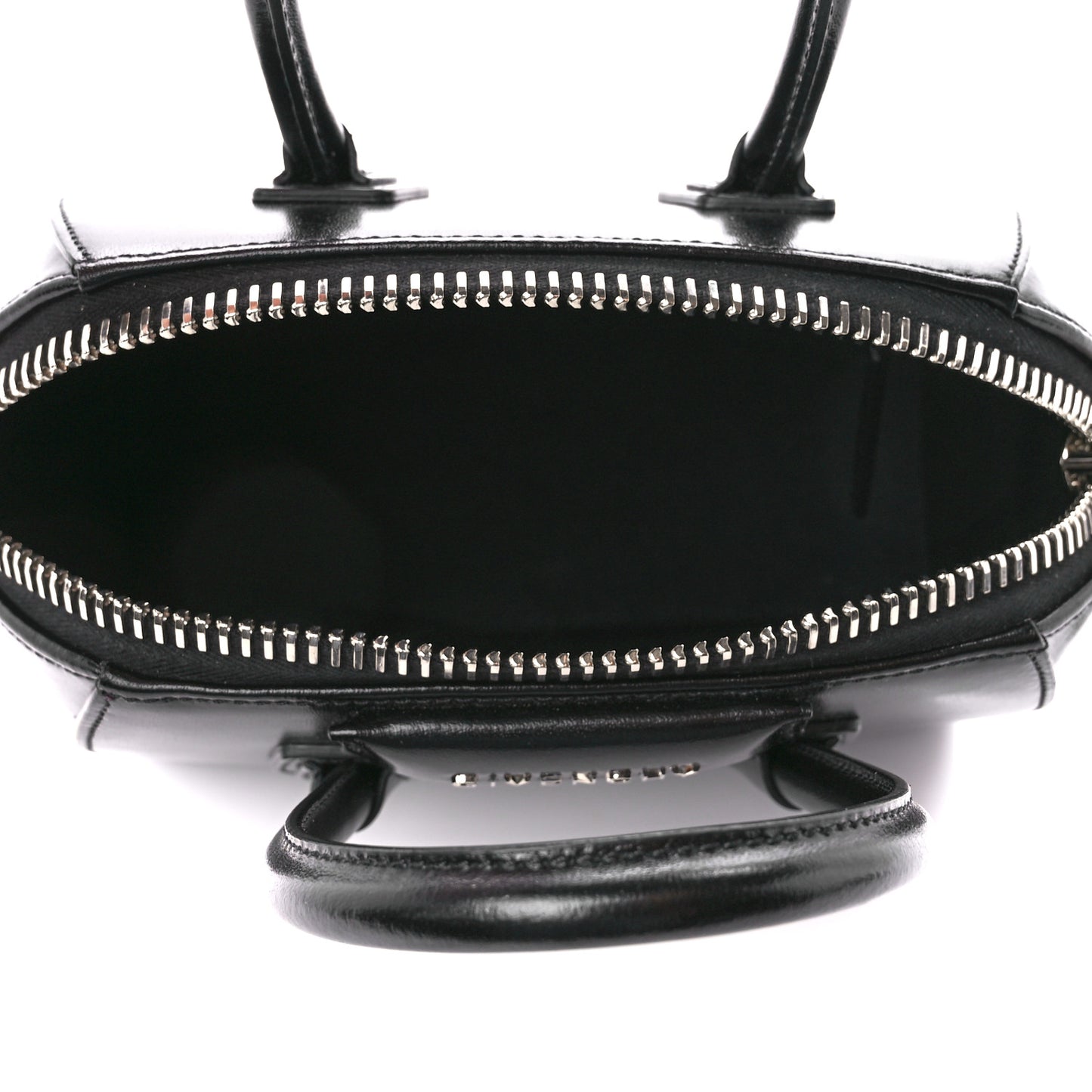 Shiny Lord Calfskin Mini Antigona Black