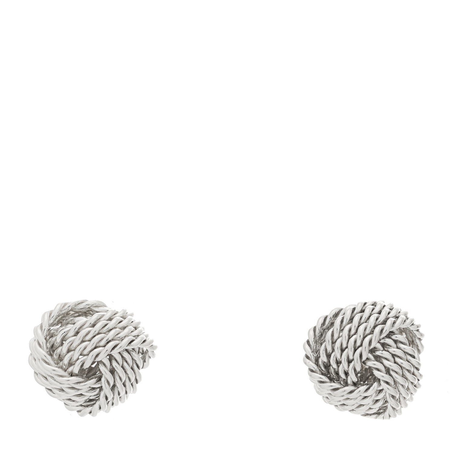 Tiffany Sterling Silver Twist Knot Earrings 1 of 4