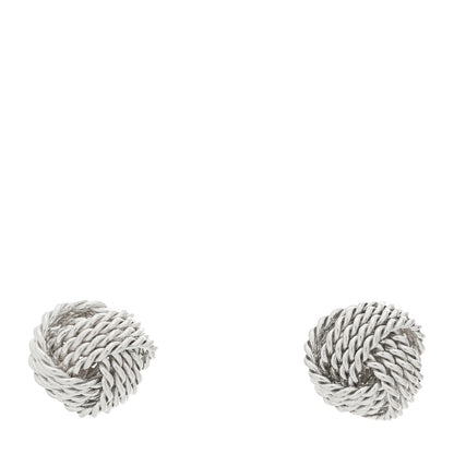 Tiffany Sterling Silver Twist Knot Earrings 1 of 4