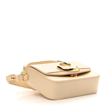 Chloe Shiny Calfskin Suede Mini C Double Carry Blondie Beige 4 of 8