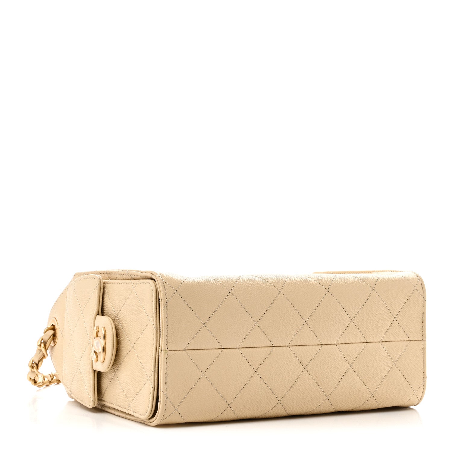 Chanel Caviar Quilted Mini Chanel 25 Handbag Beige 4 of 11
