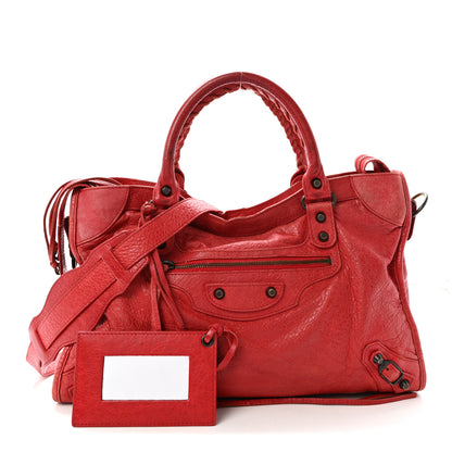 Balenciaga Agneau Classic Hardware City Rouge Coquelicot 3 of 11