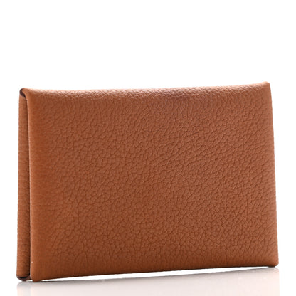 Hermes Calvi Verso Card Case Gold Black 3 of 7