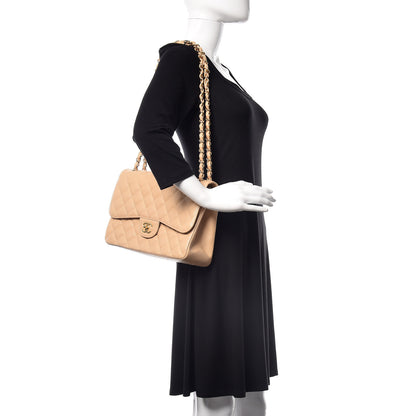 Chanel Caviar Quilted Jumbo Double Flap Beige Clair 2 of 10