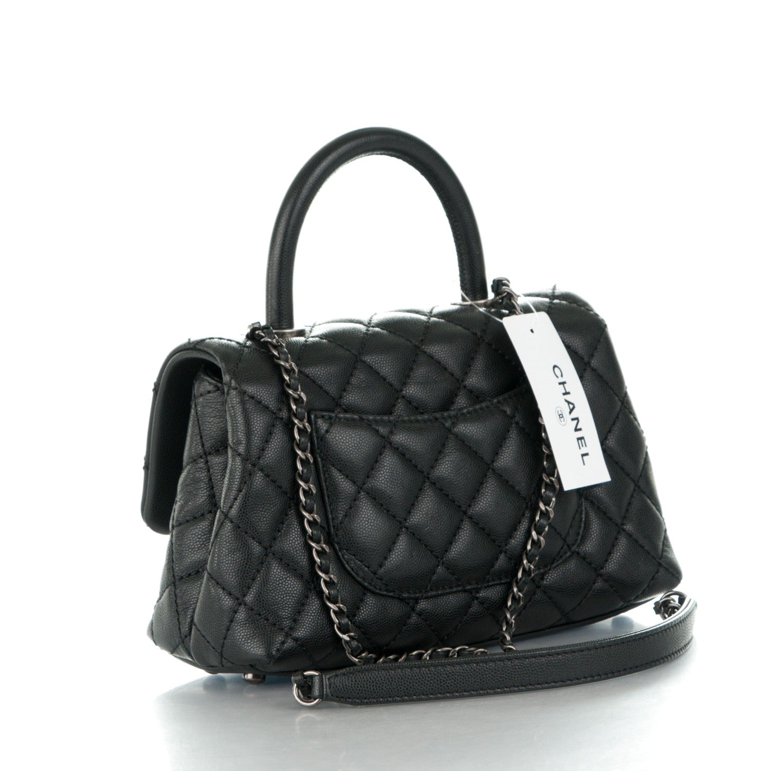 Chanel Caviar Quilted Mini Coco Handle Flap Black 3 of 7