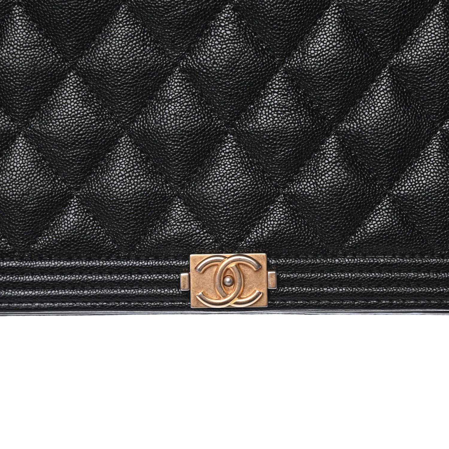 Chanel Caviar Quilted Boy Wallet On Chain WOC Black 11 of 12