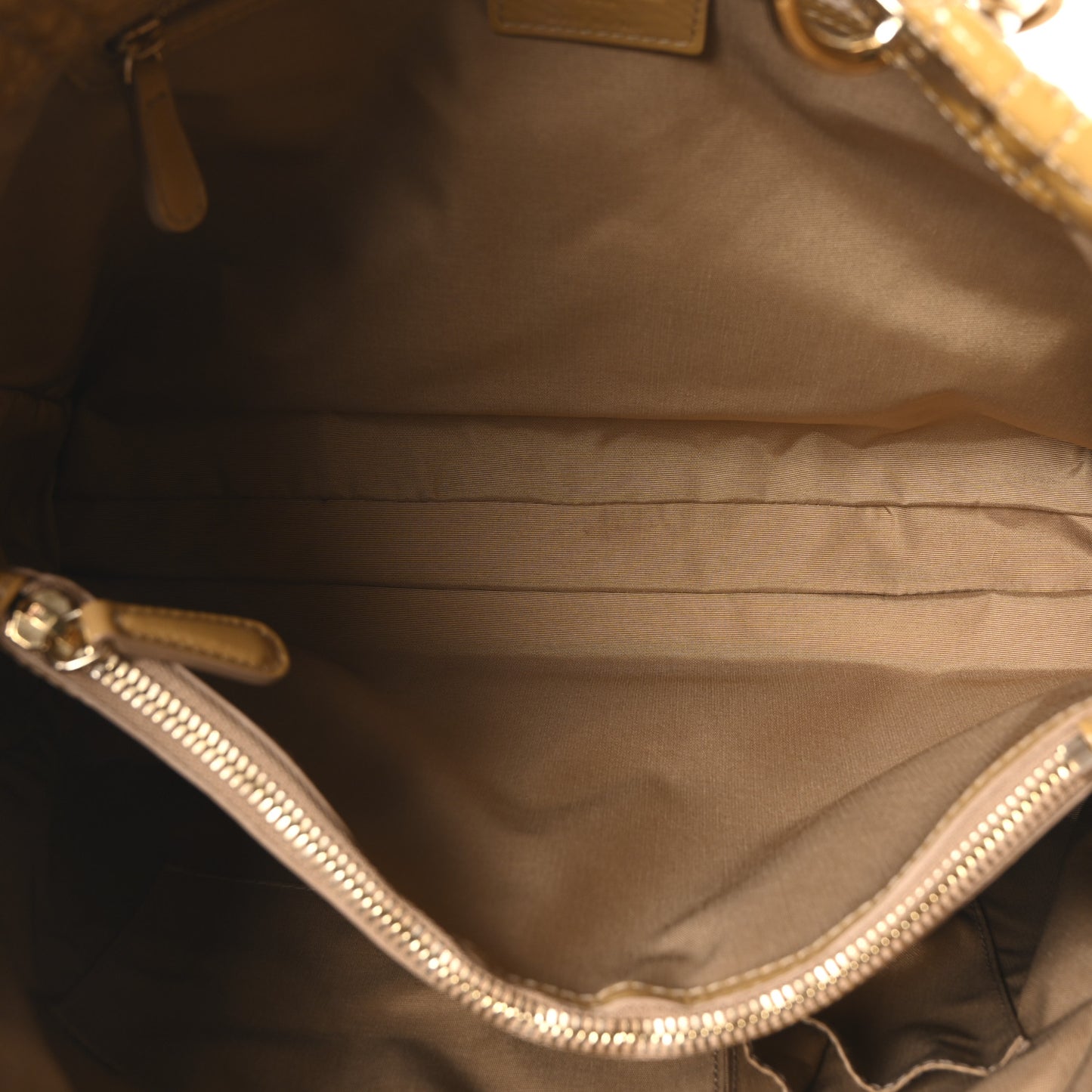 Patent Cannage Large Dior Soft Shopping Tote Beige