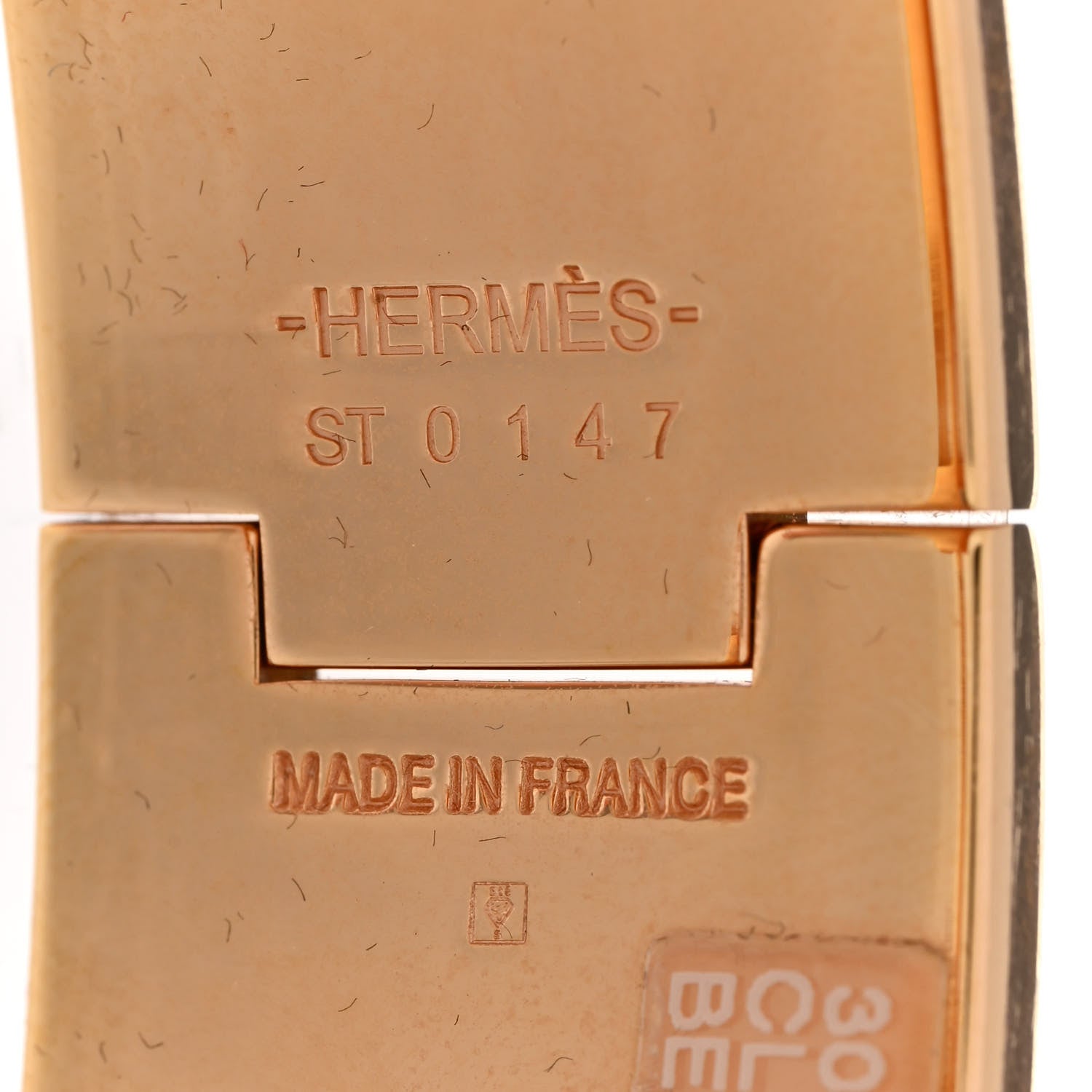 Hermes Enamel Wide Clic Clac H Bracelet GM Beige Rose 4 of 6