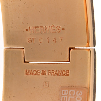 Hermes Enamel Wide Clic Clac H Bracelet GM Beige Rose 4 of 6