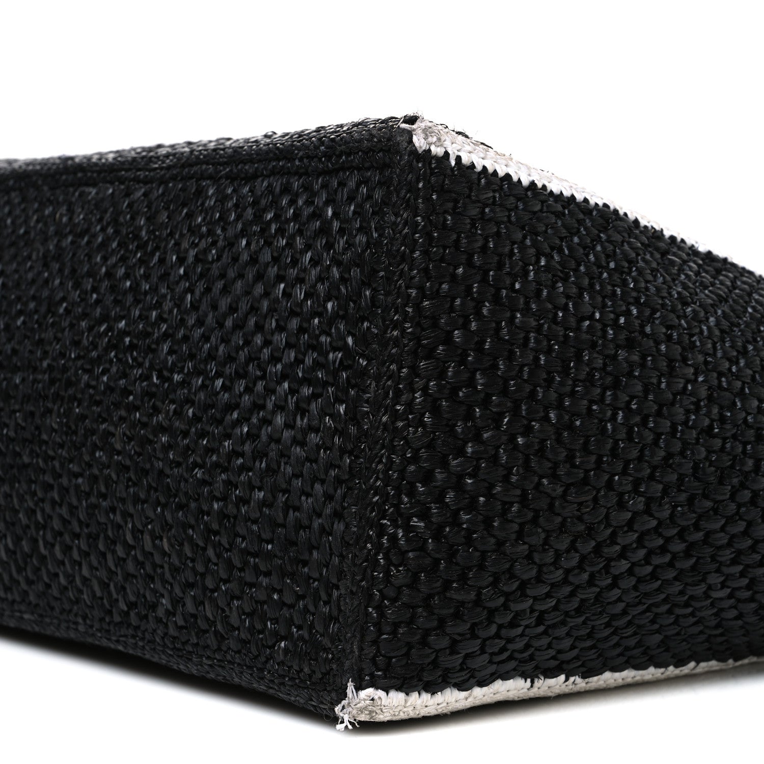 Loewe Raffia Large Paula's Ibiza Logo Tote Black White 9 of 9