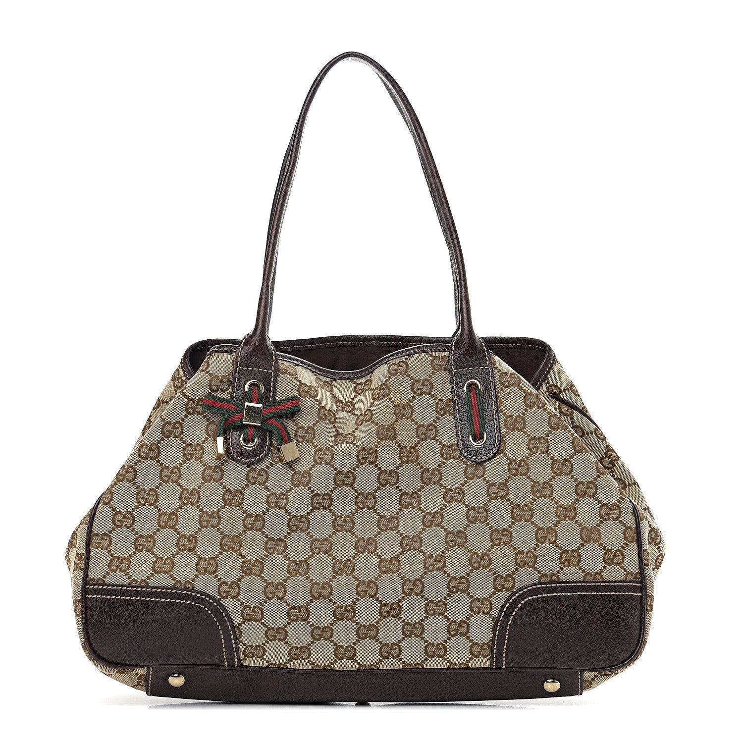 Gucci Monogram Medium Princy Tote Dark Brown 1 of 13