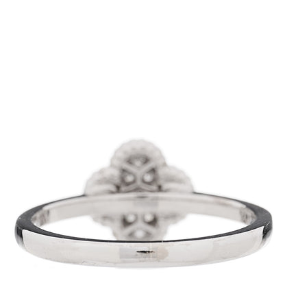 Van Cleef & Arpels 18K White Gold Diamond Sweet Alhambra Ring 54 6.75 3 of 5