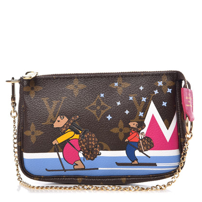 Louis Vuitton Monogram 2018 Christmas Animation Mini Bears Pochette Accessories 1 of 8