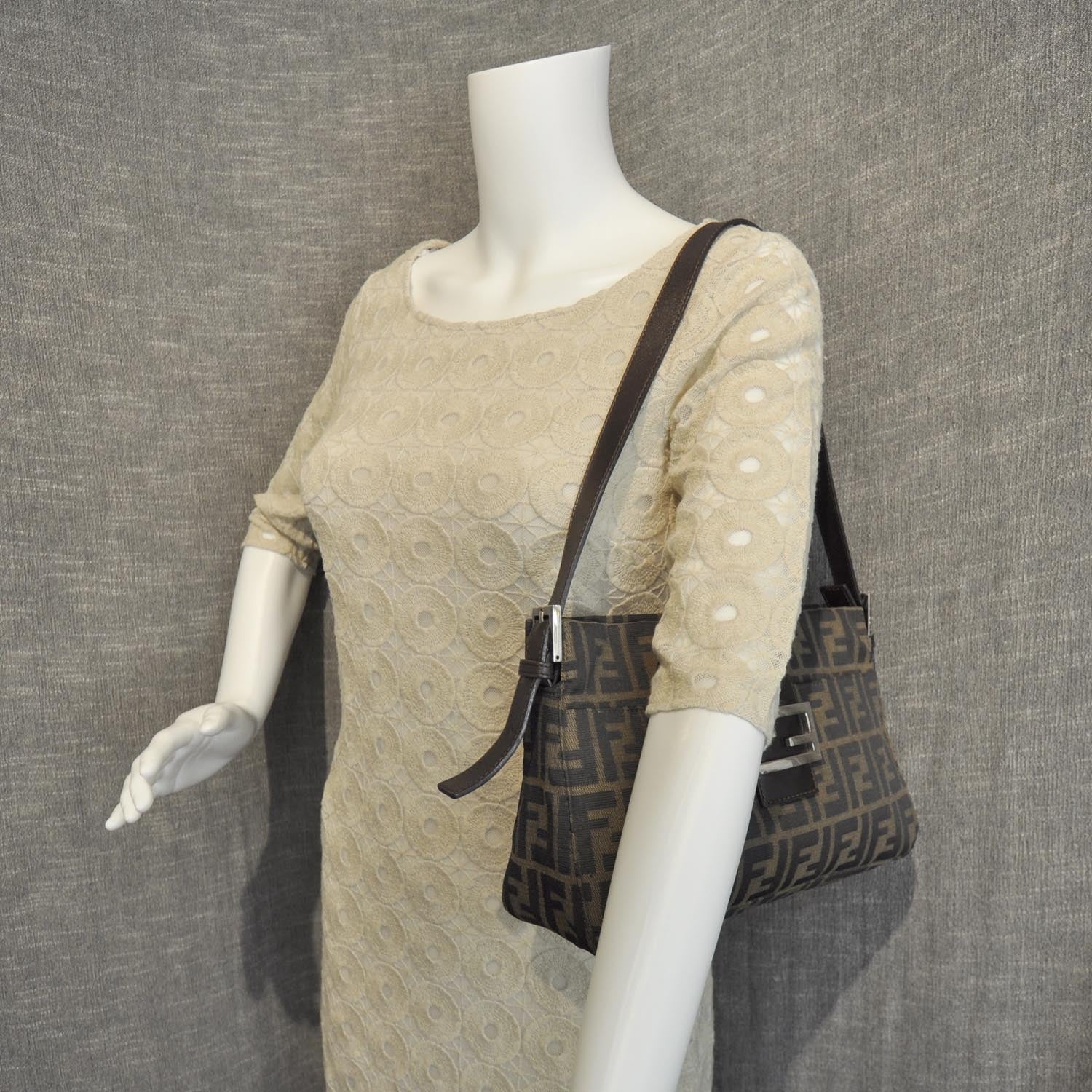 Fendi Zucca Small Shoulder Bag Tobacco 3 of 9