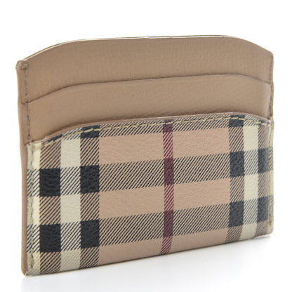 Burberry Soft Grain Calfskin Haymarket Check Izzy Card Case Beige 3 of 6