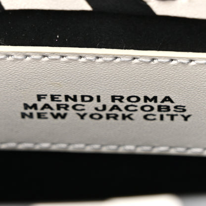 Fendi X MARC JACOBS Vitello King Plexiglass Logo Print Mini Fendi Sunshine Shopper Tote Black White 6 of 9