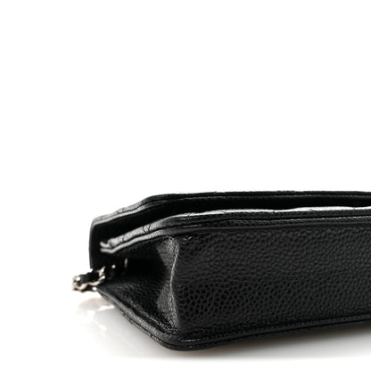 Chanel Caviar Quilted Wallet on Chain WOC Black 10 of 12