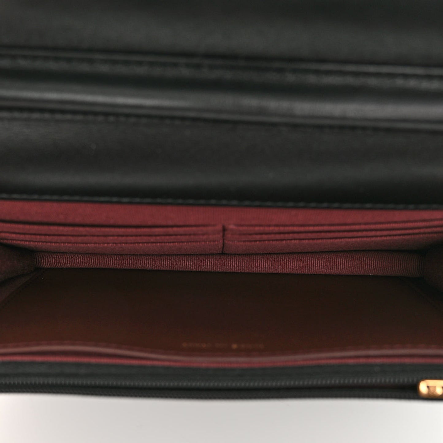 Lambskin Quilted Wallet On Chain WOC Black