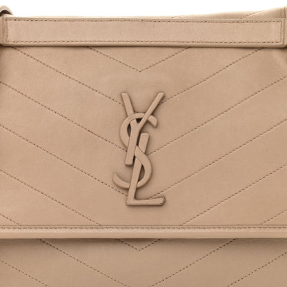 Saint Laurent Lambskin Matelasse Monogram Medium Niki Chain Satchel Dark Beige 10 of 14