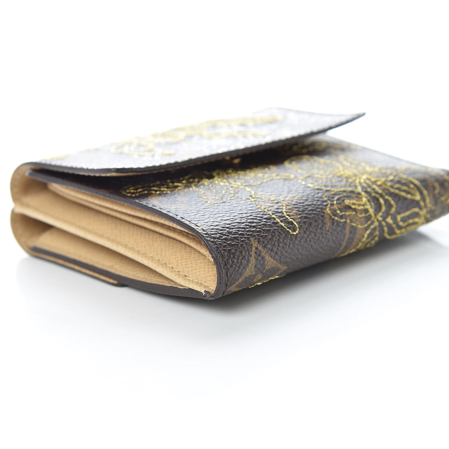 Monogram Dentelle Elise Wallet Gold