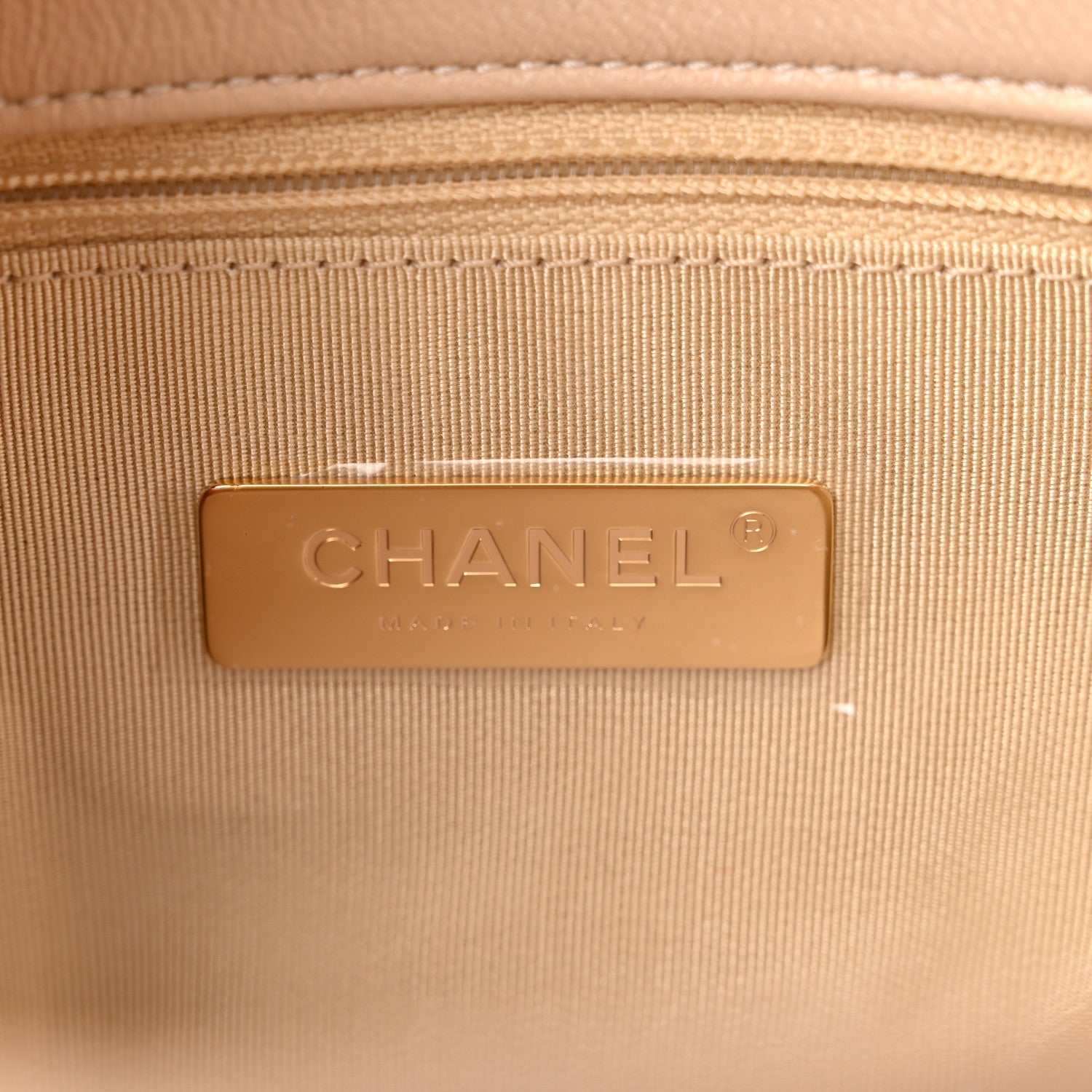 Chanel Lambskin Quilted Large Chanel 19 Flap Beige 6 of 11