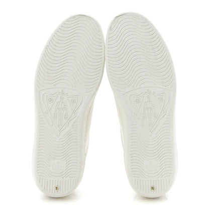 Gucci Calfskin Interlocking G Perforated Mens Ace Sneakers 9.5 White Grey Sky 6 of 10
