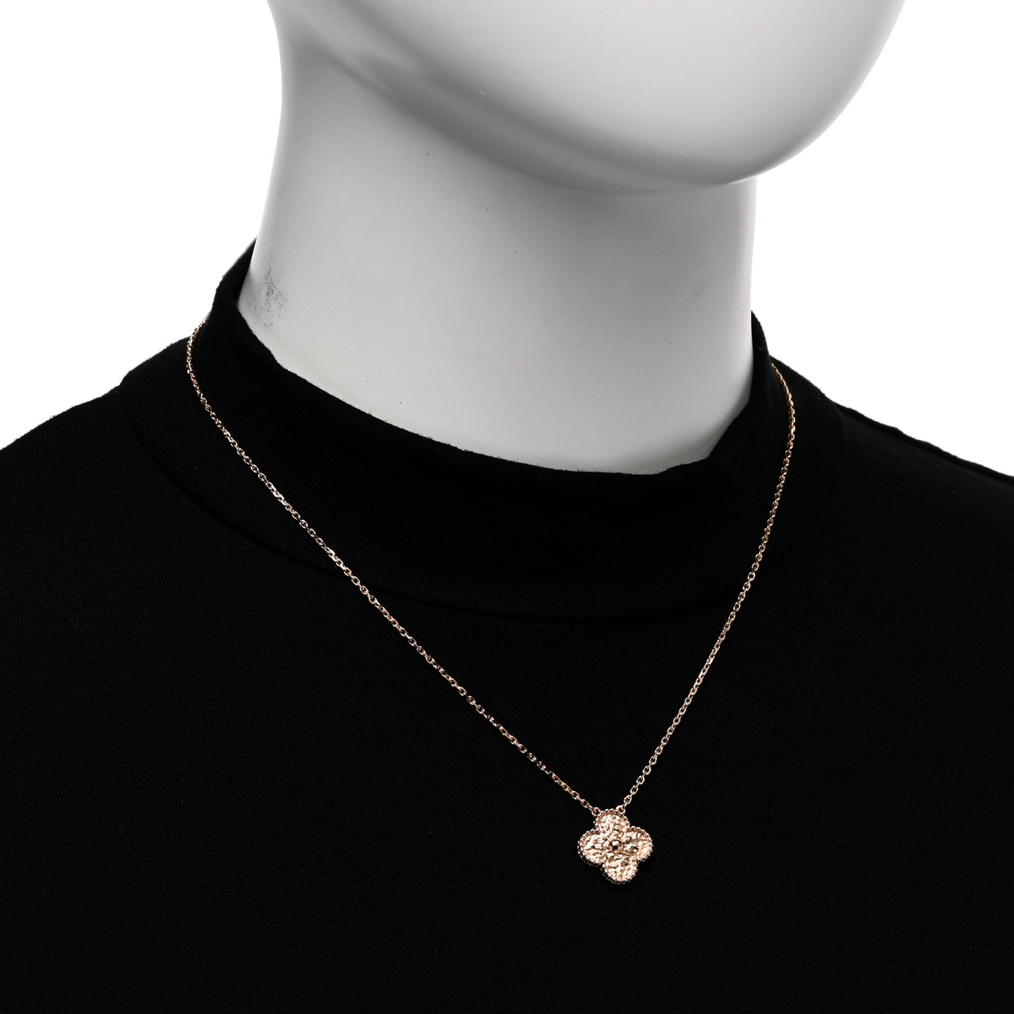 18K Rose Gold Vintage Alhambra Pendant Necklace