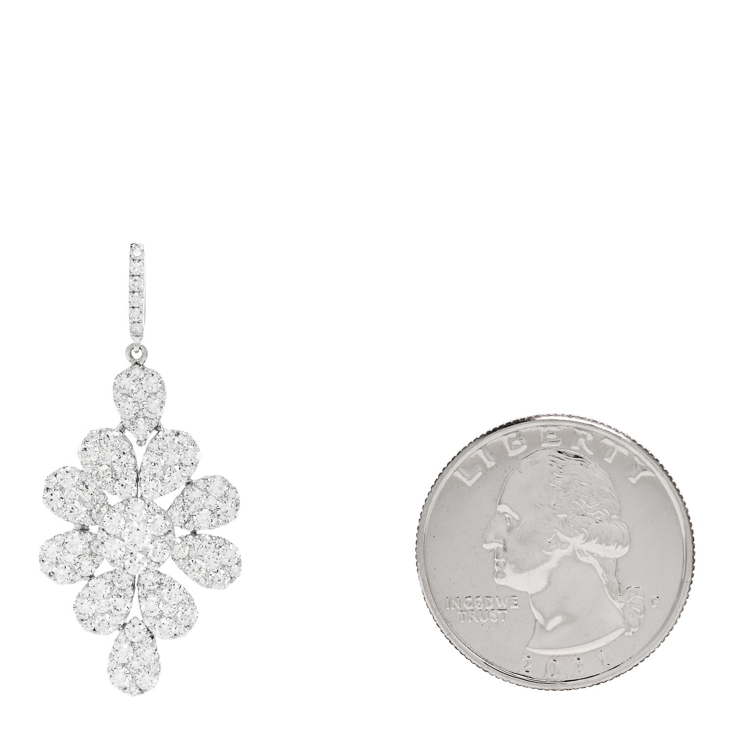 Parker & West by FASHIONPHILE 18K White Gold Diamond 1.76ctw Drop Pendant 2 of 5