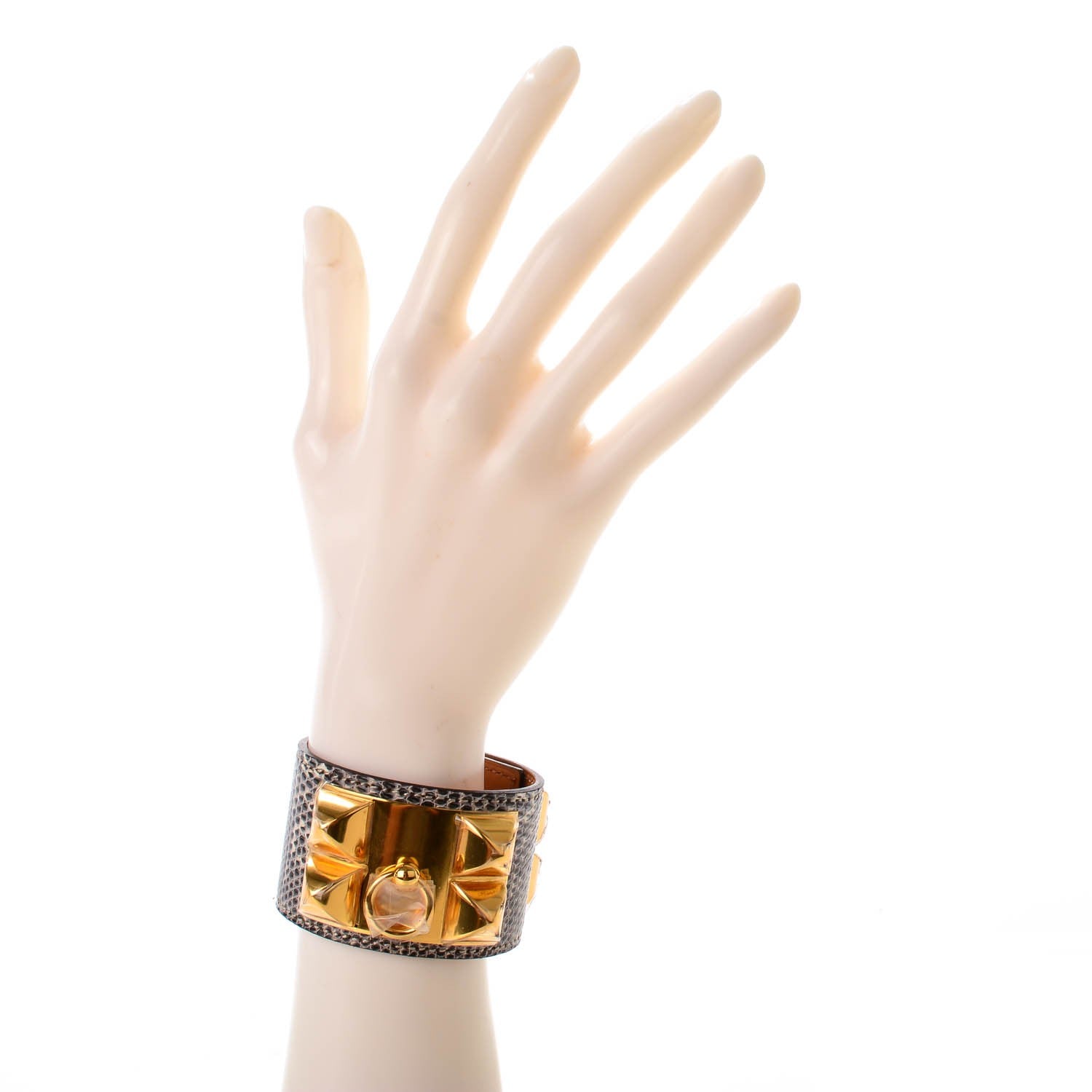 Hermes Lizard Collier De Chien CDC Bracelet S Ombre 2 of 8