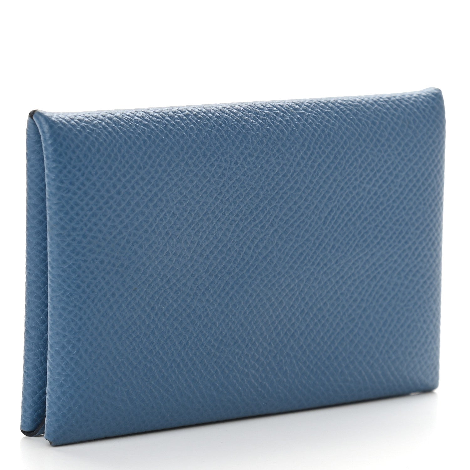 Hermes Epsom Calvi Card Case Bleu Agate 3 of 7