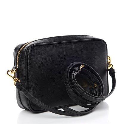 Prada Saffiano Small Camera Crossbody Bag Black 3 of 9