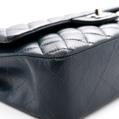 Chanel Caviar Quilted Medium Double Flap Navy 13 of 14