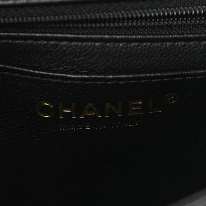 Chanel Lambskin Quilted Mini Top Handle Rectangular Flap Black 6 of 10
