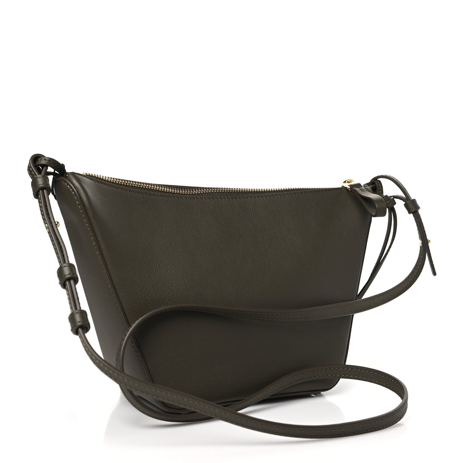 Loewe Calfskin Mini Hammock Hobo Dark Khaki Green 3 of 10