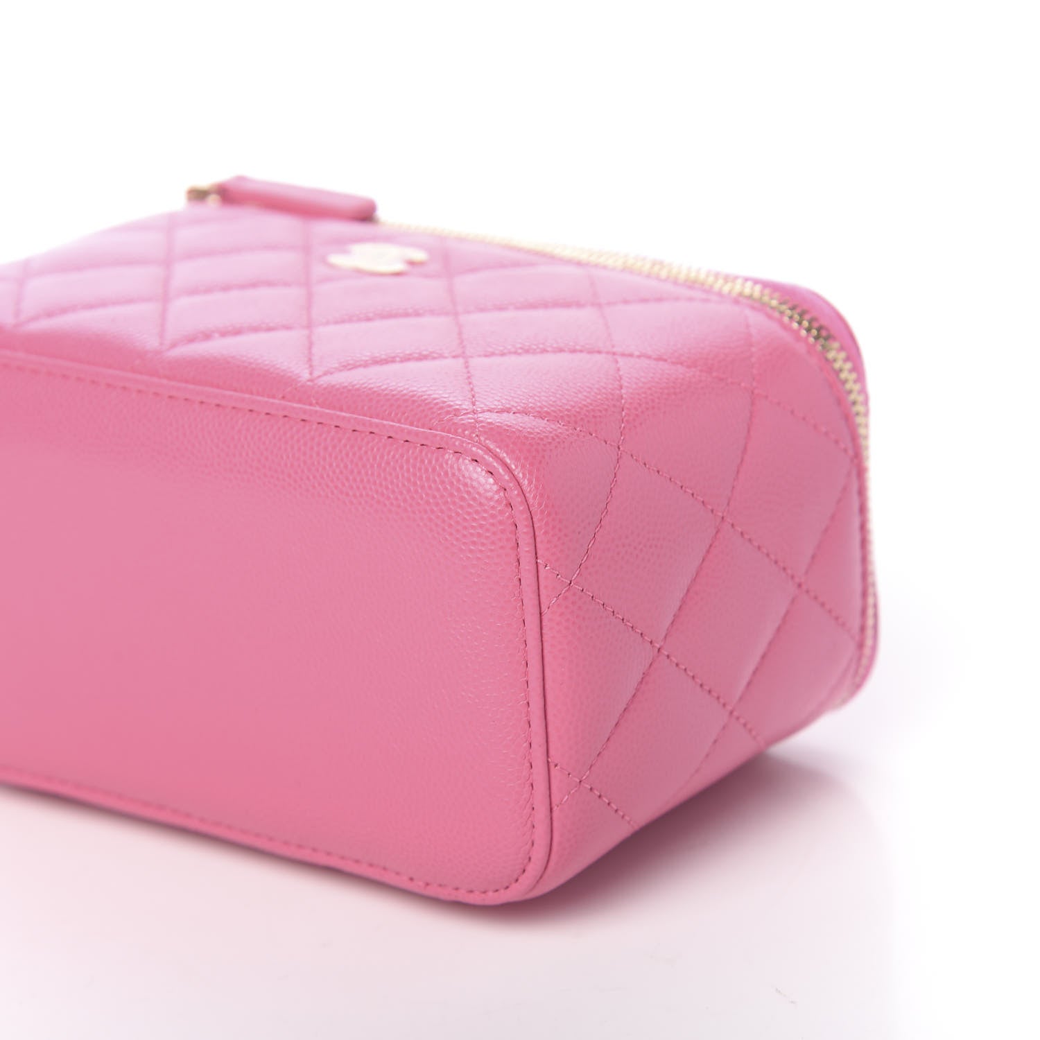 Chanel Caviar Quilted Small Vanity Case With Chain Pink 2 of 11