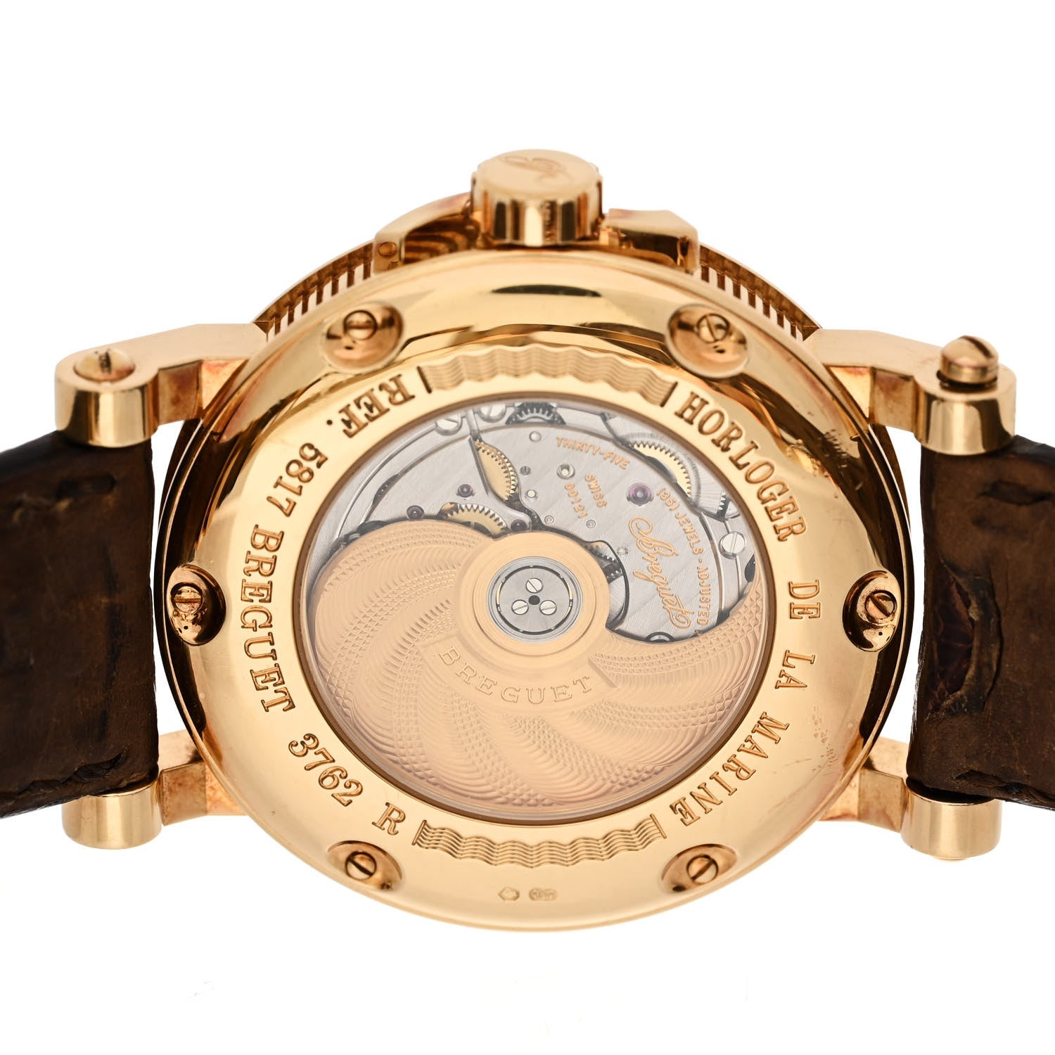 Breguet 18K Yellow Gold Alligator 39mm Marine Big Date Automatic Watch 5817BA/12/9V8 4 of 6
