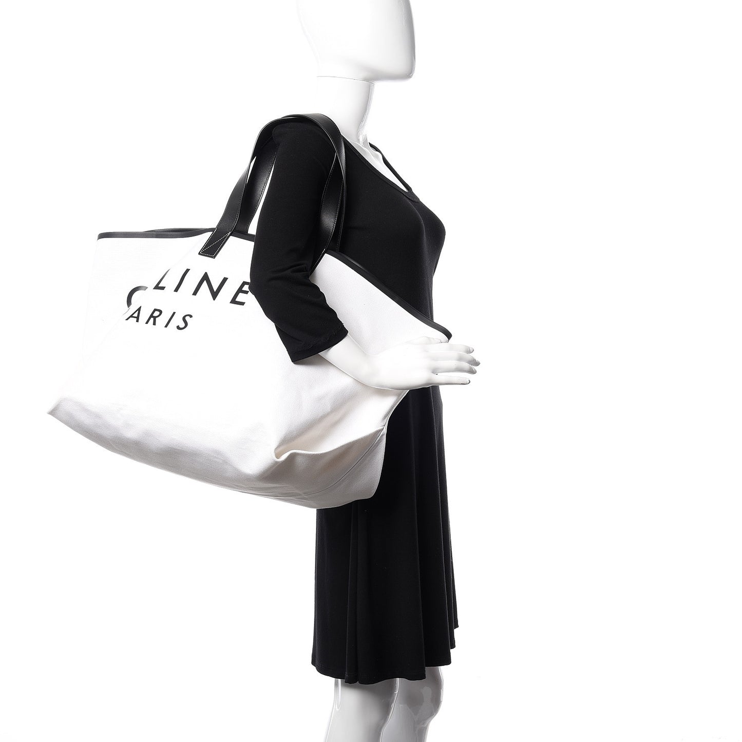 Textile Medium Made In Tote Black White