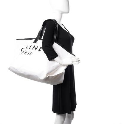 Celine Textile Medium Made In Tote Black White 2 of 9