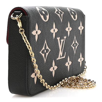 Louis Vuitton Empreinte Monogram Giant Felicie Pochette Black Beige 4 of 11
