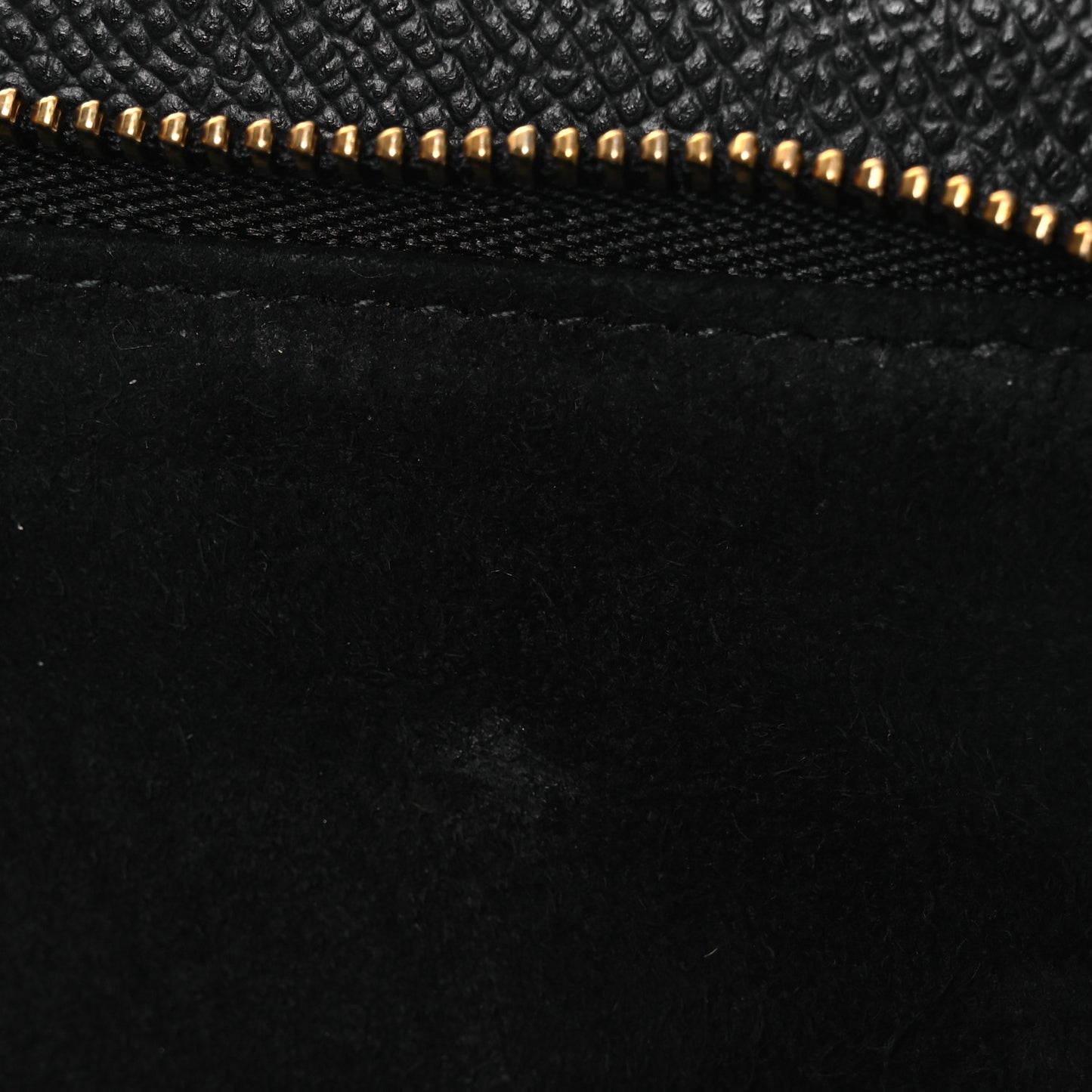 Grained Calfskin Caro Double Pouch Black