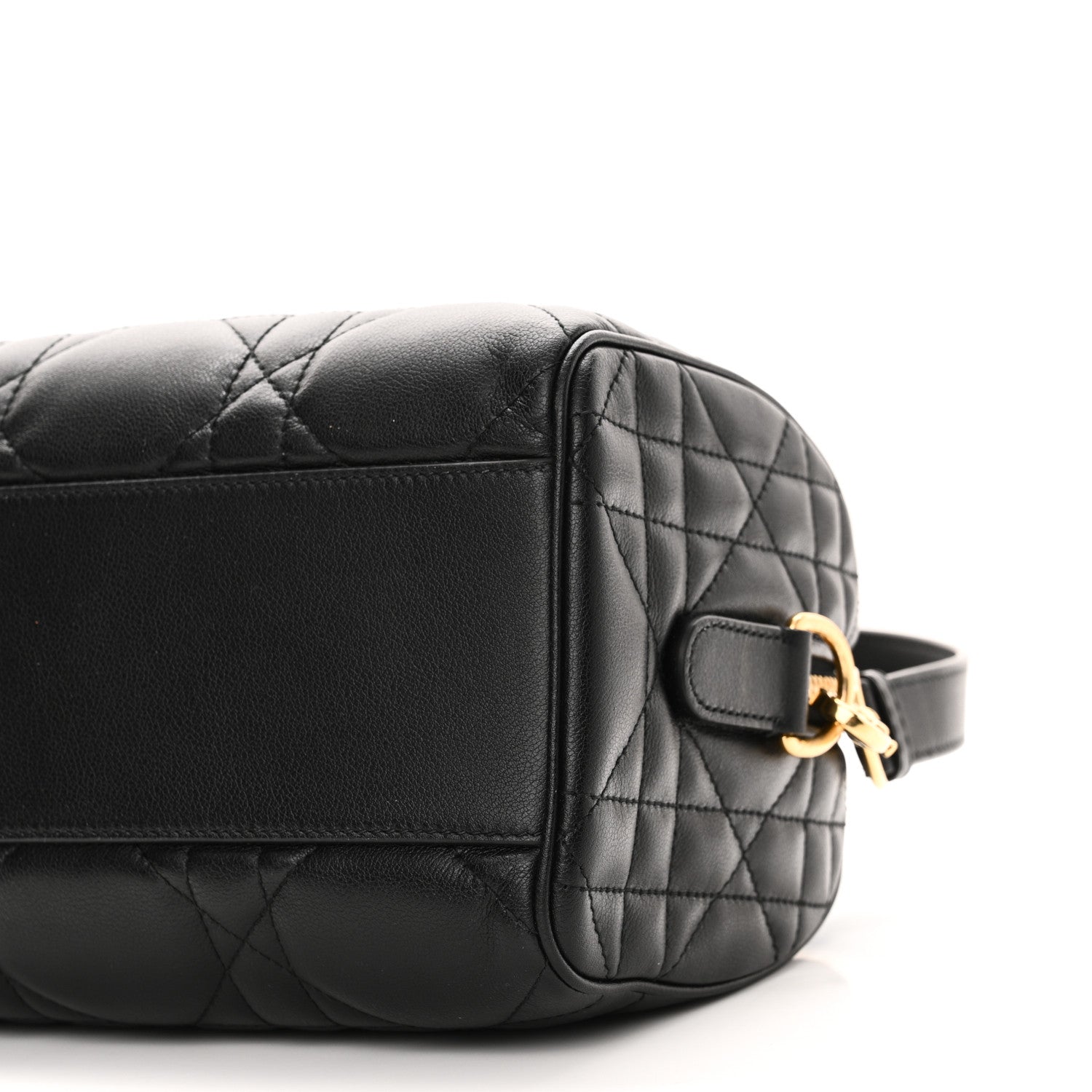 Christian Dior Calfskin Macrocannage Groove 20 Bag Black 9 of 9