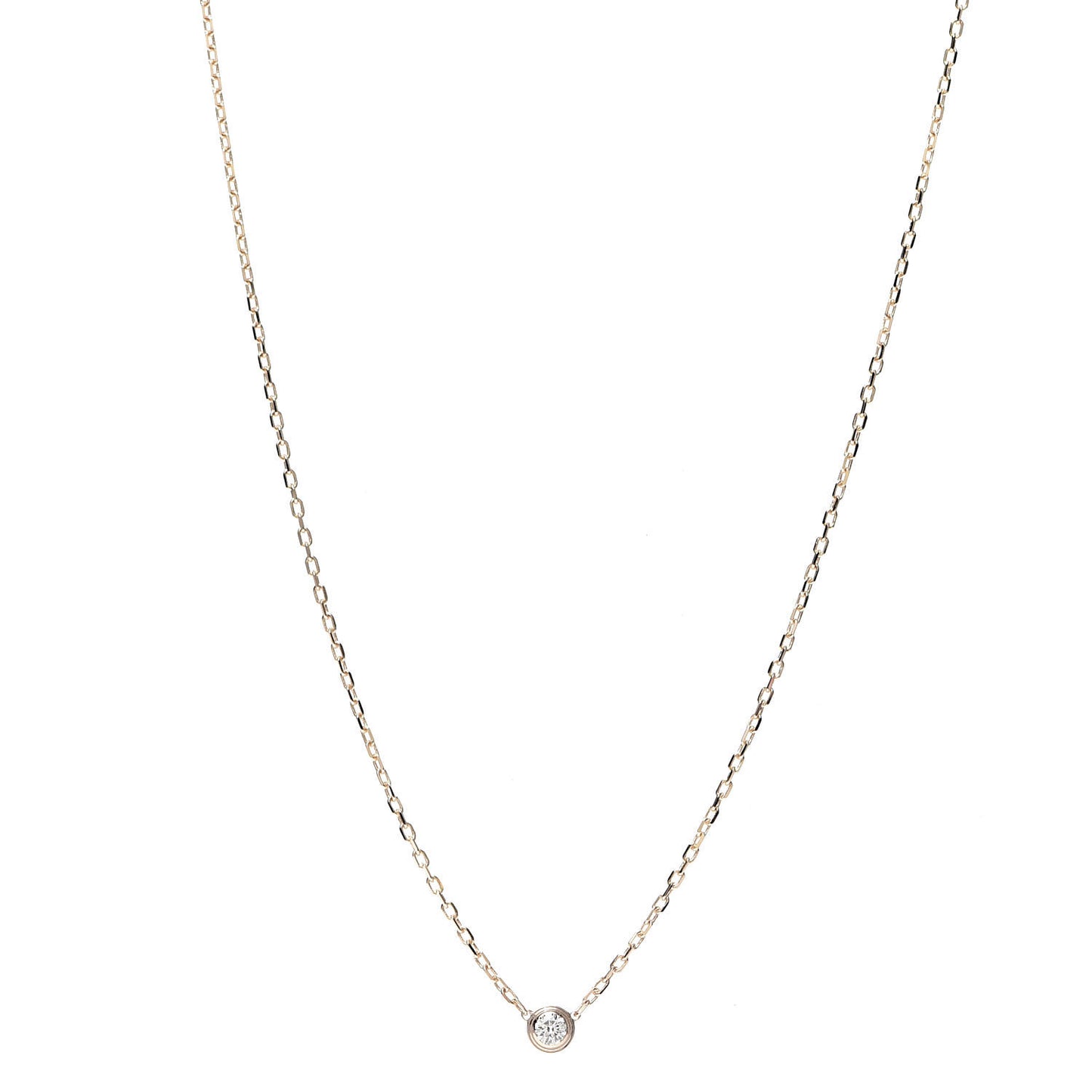 18K Pink Gold Diamond SM D'Amour Pendant Necklace