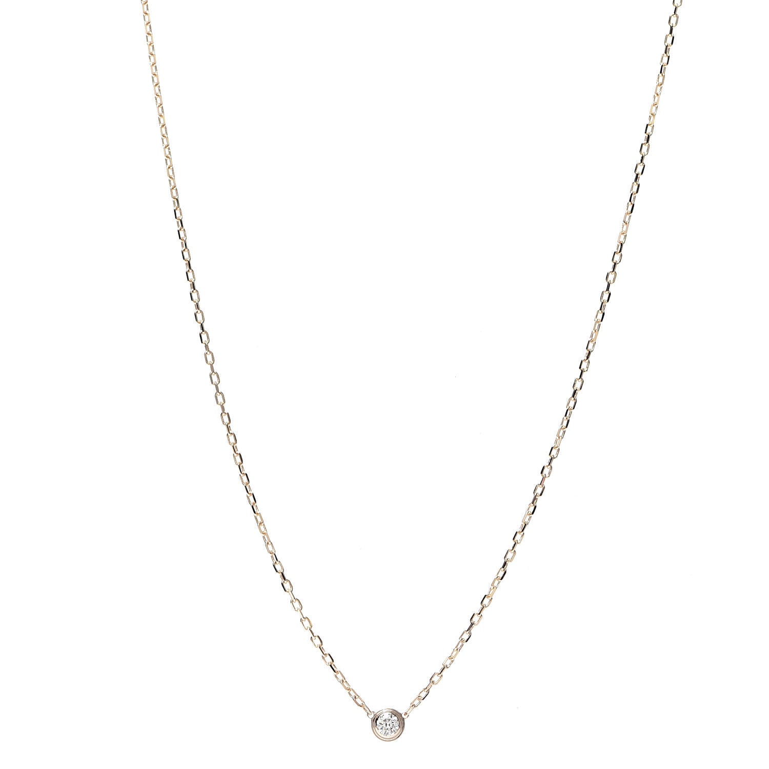 Cartier 18K Pink Gold Diamond SM D'Amour Pendant Necklace 1 of 5