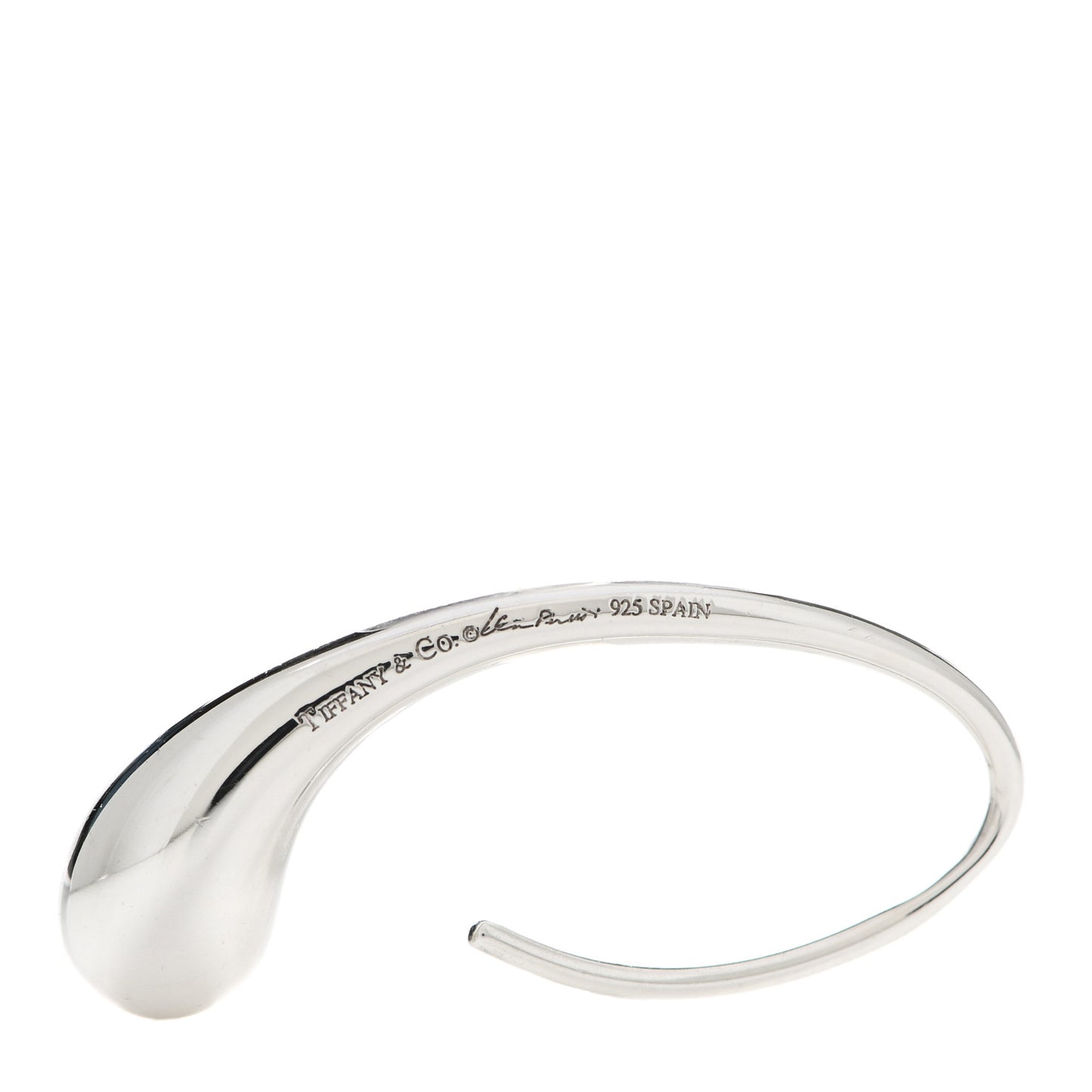 Sterling Silver Elsa Peretti Teardrop Hoop Earrings