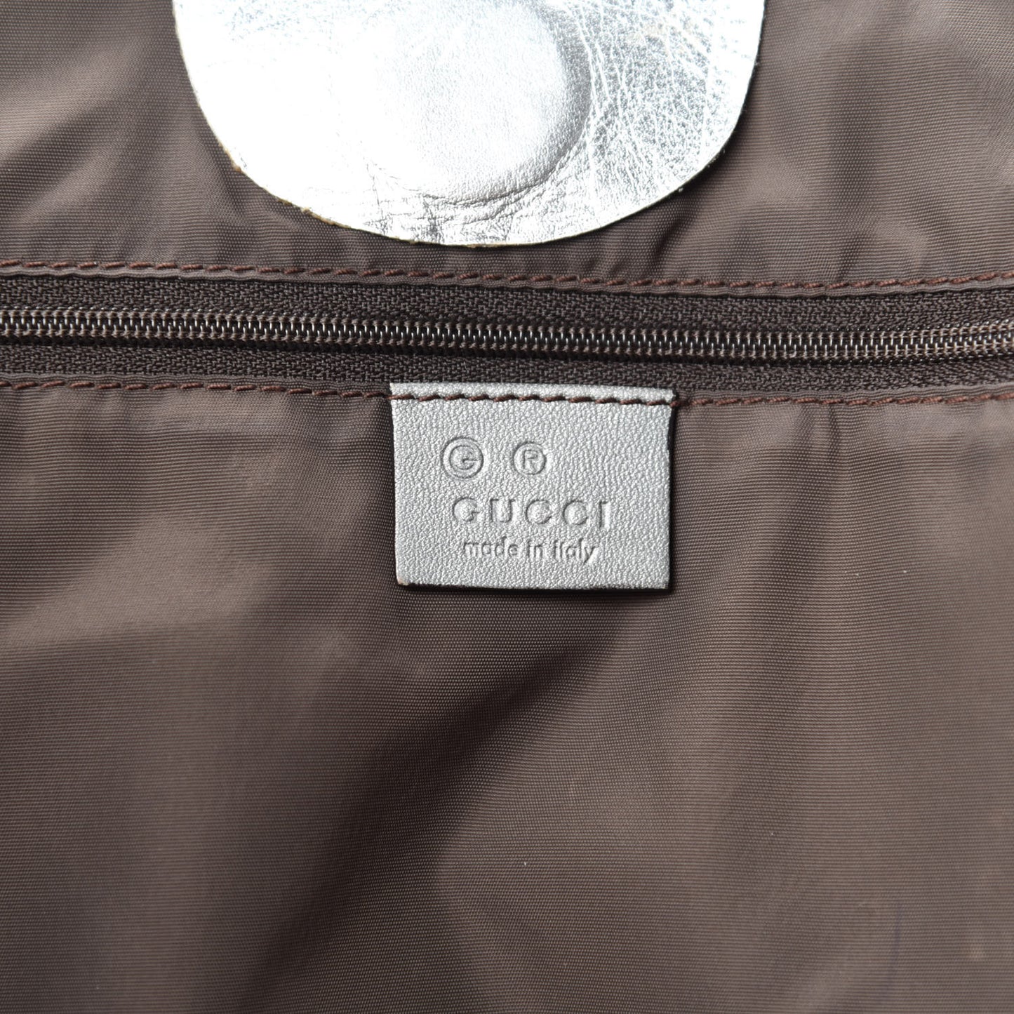 Guccissima Large Tote Silver
