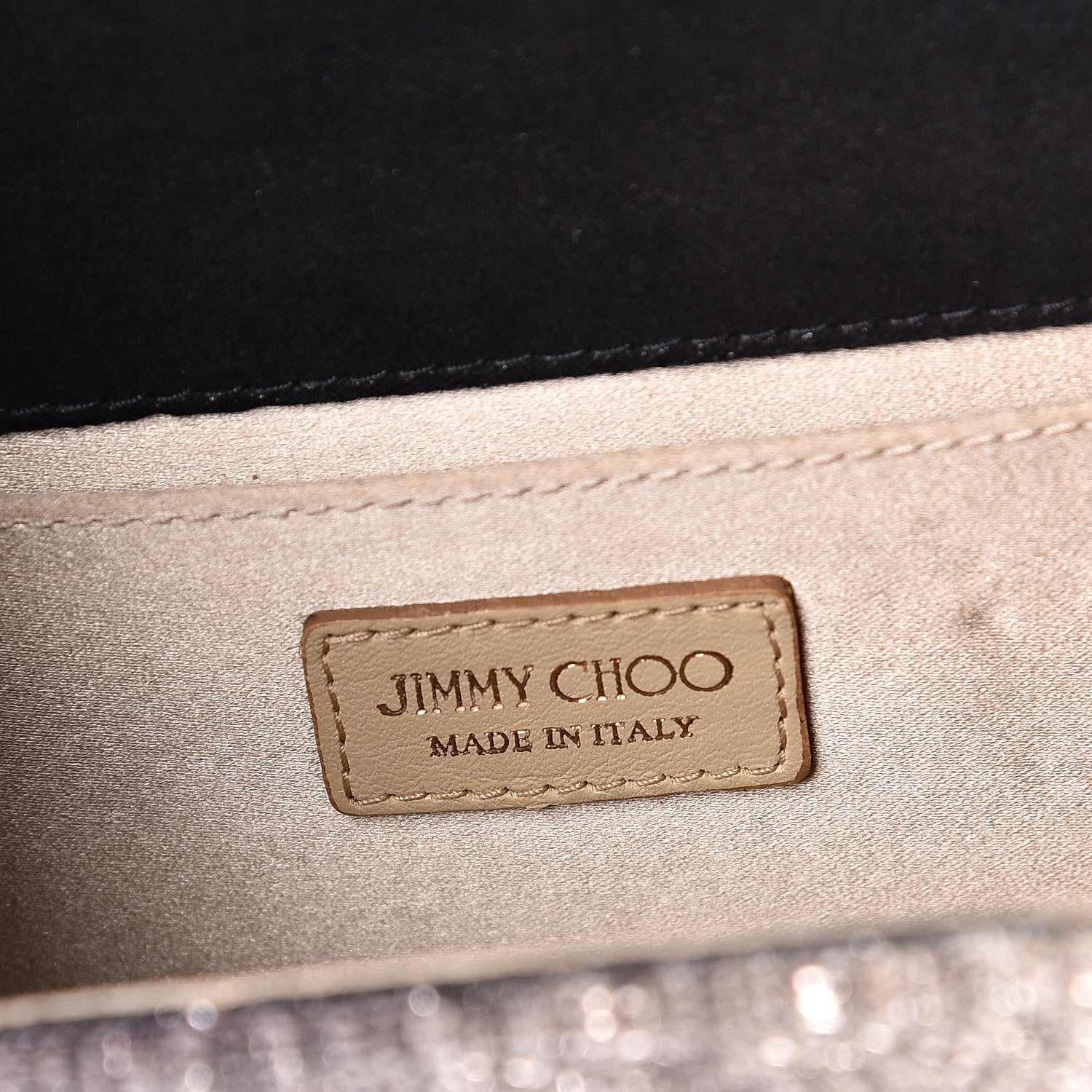 Jimmy Choo Acrylic Degrade Glitter Candy Clutch Black Silver 6 of 9
