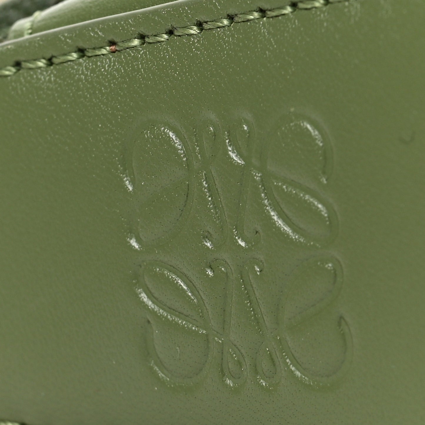 Satin Calfskin Jacquard Small Luna Bag Avocado Green