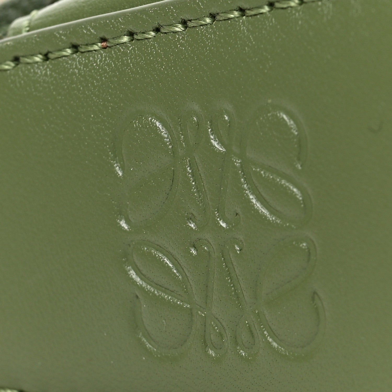 Loewe Satin Calfskin Jacquard Small Luna Bag Avocado Green 7 of 8