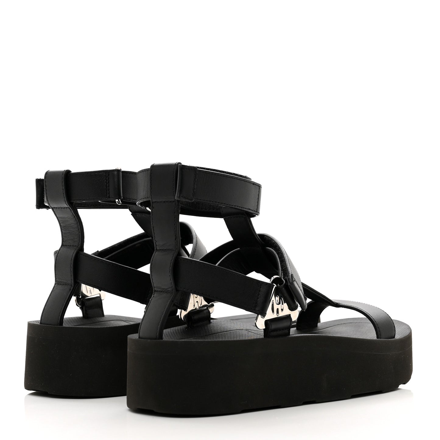 Calfskin Womens Enid Sandals 36 Black