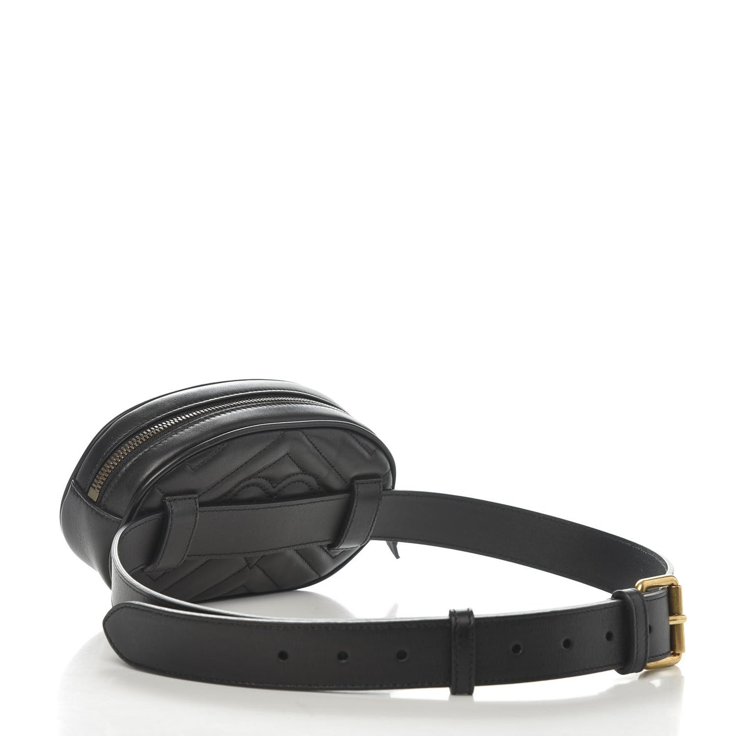 Calfskin Matelasse GG Marmont Belt Bag 95 38 Black